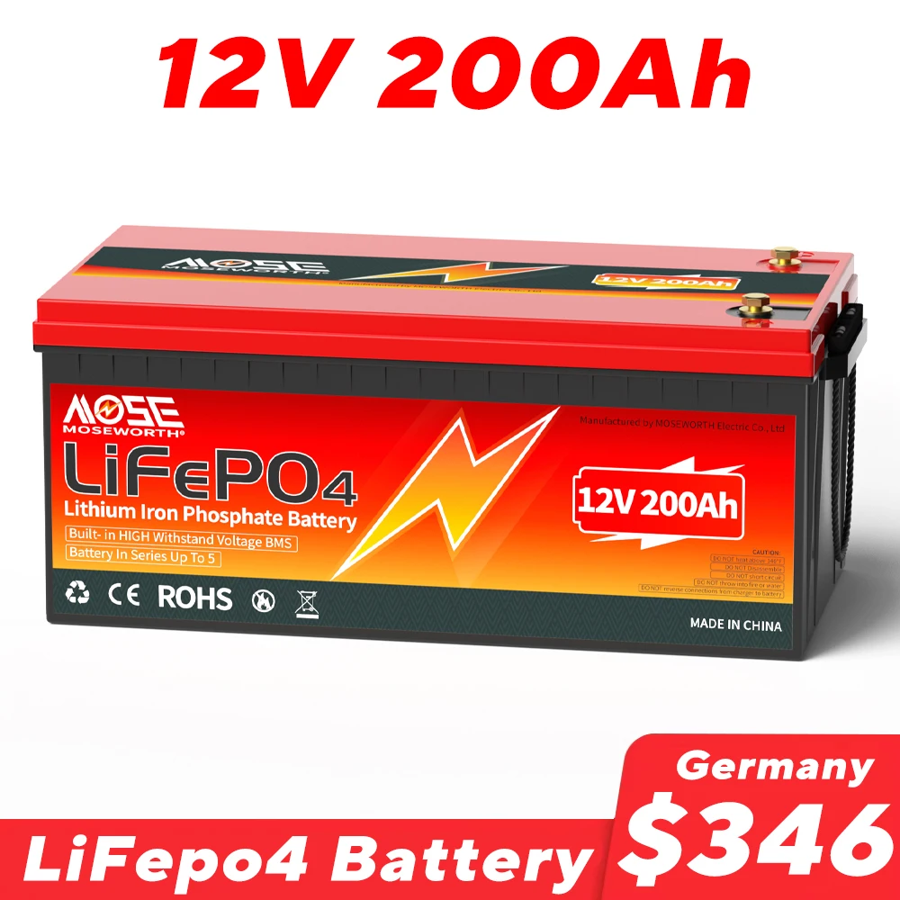 12.8V 200AH LiFePO4 Battery 12V Lithium Iron Phosphate Batteries Built in 200A BMS 8000+ Cycles Touring car Solar Wind Tax Free
12.8V 200AH LiFePO4 Battery 12V Lithium Iron Phosphate Batteries Built in 200A BMS 8000+ Cycles Touring car Solar Wind Tax Free