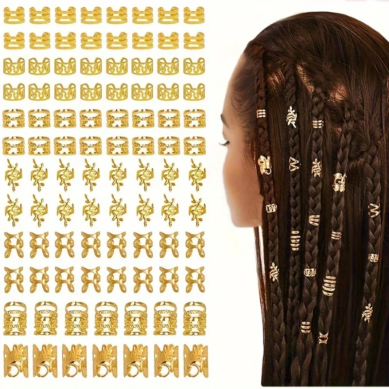 70Pcs Premium Hollow Gold Silver Dreadlock Hair Rings DIY Braids Accessories for Wigs Dreads Extension Loops Easy Use Fashion
70Pcs Premium Hollow Gold Silver Dreadlock Hair Rings DIY Braids Accessories for Wigs Dreads Extension Loops Easy Use Fashion