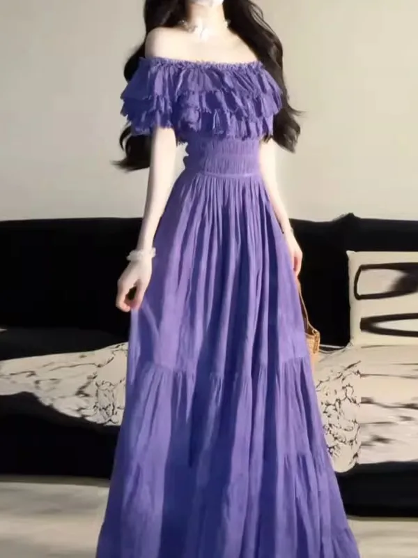 Elegant Purple One-Shoulder Waist-Cinching Fairy Dress Gentle Fashionable Summer 2026 Women's Clothing Cotton Soft Index
Elegant Purple One-Shoulder Waist-Cinching Fairy Dress Gentle Fashionable Summer 2026 Women's Clothing Cotton Soft Index