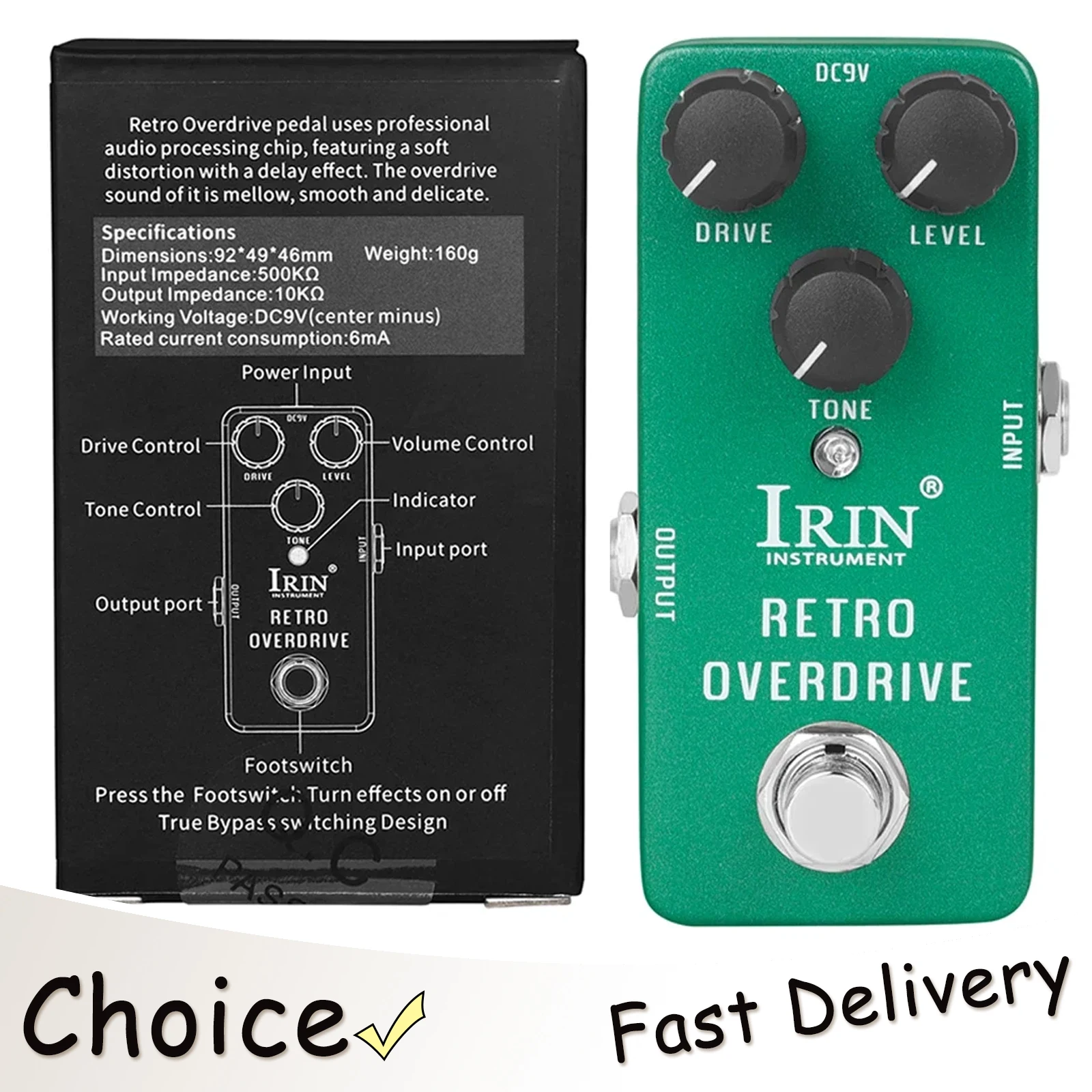 Эффект-педаль IRIN Retro Overdrive для электрогитары, миниатюрный, с технологией True Bypass, RS-01, аксессуары для гитары
Эффект-педаль IRIN Retro Overdrive для электрогитары, миниатюрный, с технологией True Bypass, RS-01, аксессуары для гитары