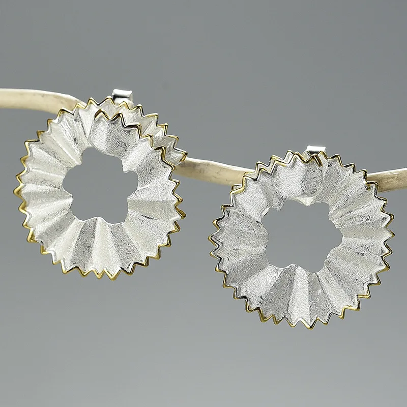 Pencil Shavings Sterling Silver Earrings Female Irregular Design Stud Earrings Silver 925 Fine Jewelry for Women Anti-allergy
Pencil Shavings Sterling Silver Earrings Female Irregular Design Stud Earrings Silver 925 Fine Jewelry for Women Anti-allergy