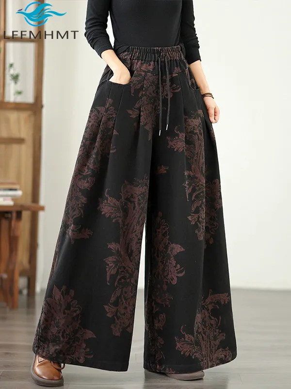 Large Size Denim Wide-leg Pants Women's Autumn Vintage Printed Elastic Waist Loose Thin Casual Straight Hip Hop Jeans Female
Large Size Denim Wide-leg Pants Women's Autumn Vintage Printed Elastic Waist Loose Thin Casual Straight Hip Hop Jeans Female