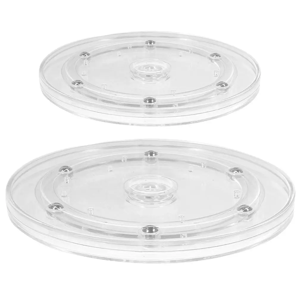 Rotating Plastic Display 2 Pcs Clear Acrylic Spinner Rotating Turntable Small Transparent for Cups Storage Organizer
Rotating Plastic Display 2 Pcs Clear Acrylic Spinner Rotating Turntable Small Transparent for Cups Storage Organizer