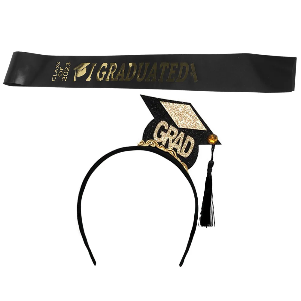 1 set Graduation Sash Headband for Cap Bachelor Hat Students Party Hat Plastic Cloth Size Fits Most Comfortable Wear Photography
1 set Graduation Sash Headband for Cap Bachelor Hat Students Party Hat Plastic Cloth Size Fits Most Comfortable Wear Photography