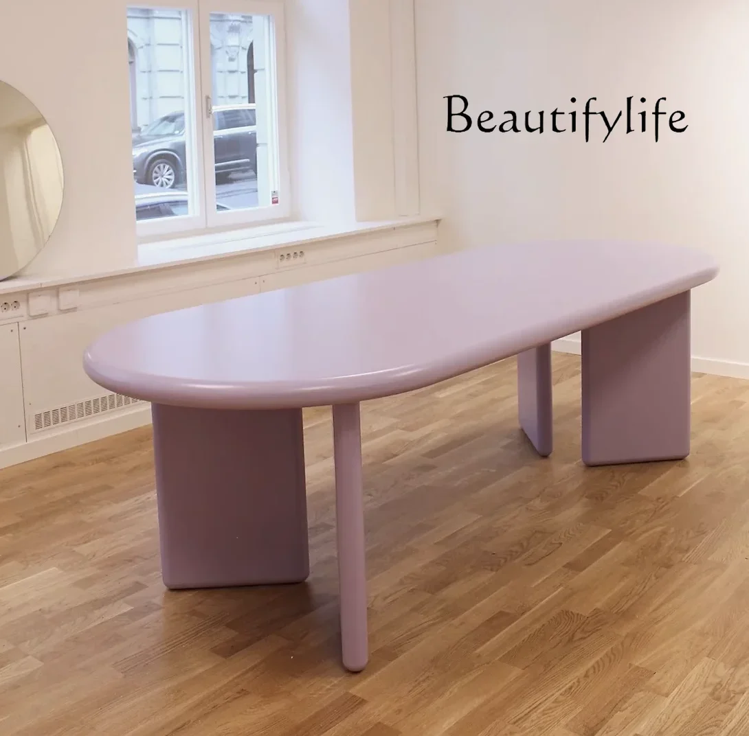 c Nordic solid wood personalized dining table oval simple design desk worktable modern home
c Nordic solid wood personalized dining table oval simple design desk worktable modern home