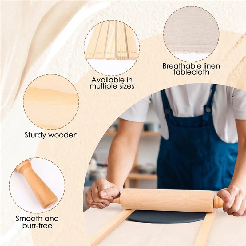 Набор LICE-обучающий набор из 12 керамических инструментов, валик для плиты 17 дюймов, 10 деревянных направляющих для скалка 1 льняная скатерть
Набор LICE-обучающий набор из 12 керамических инструментов, валик для плиты 17 дюймов, 10 деревянных направляющих для скалка 1 льняная скатерть