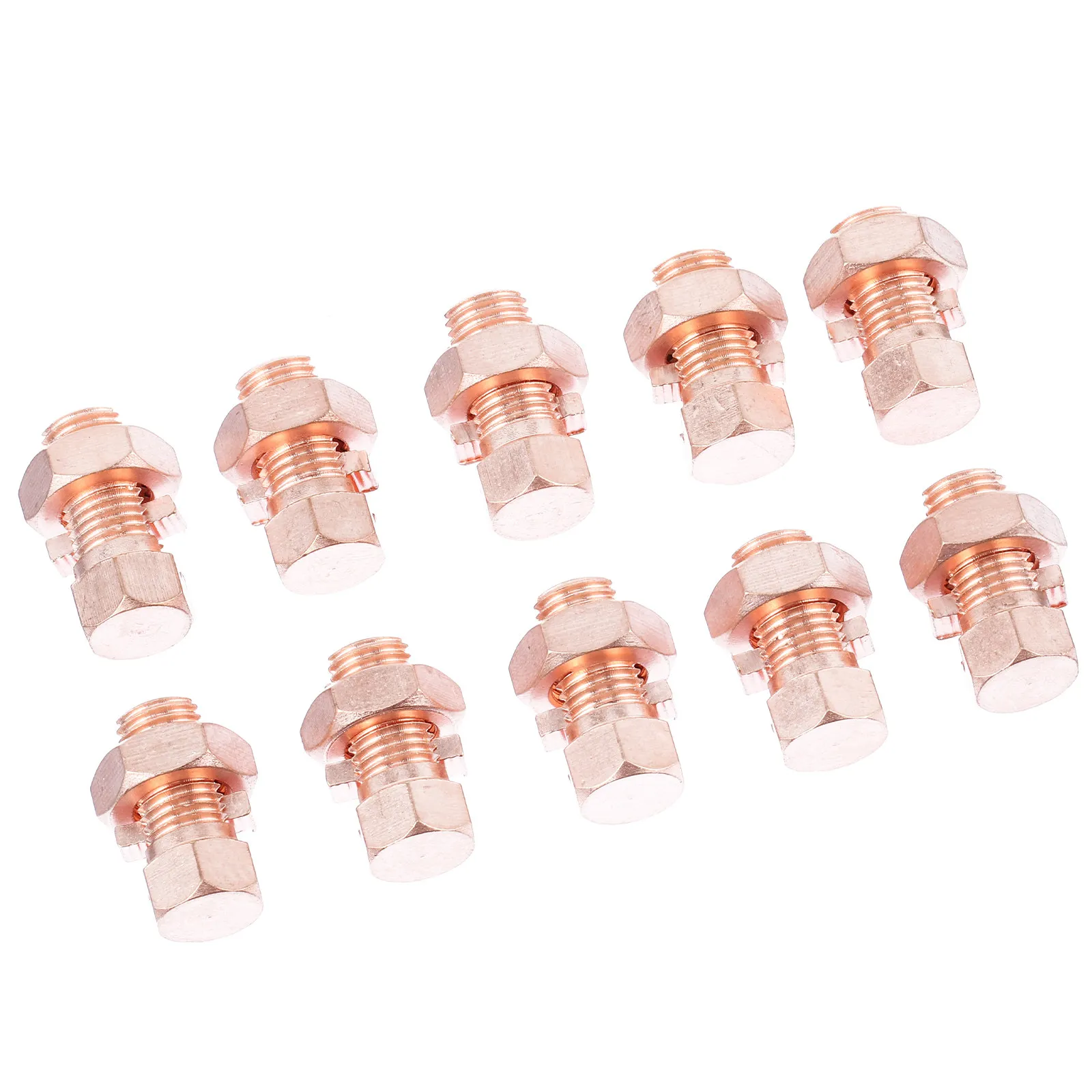 10Pcs Superior Strength Grounding Split Bolt Copper Connectors for Wire Joining Fence Charger Grounding Applications
10Pcs Superior Strength Grounding Split Bolt Copper Connectors for Wire Joining Fence Charger Grounding Applications