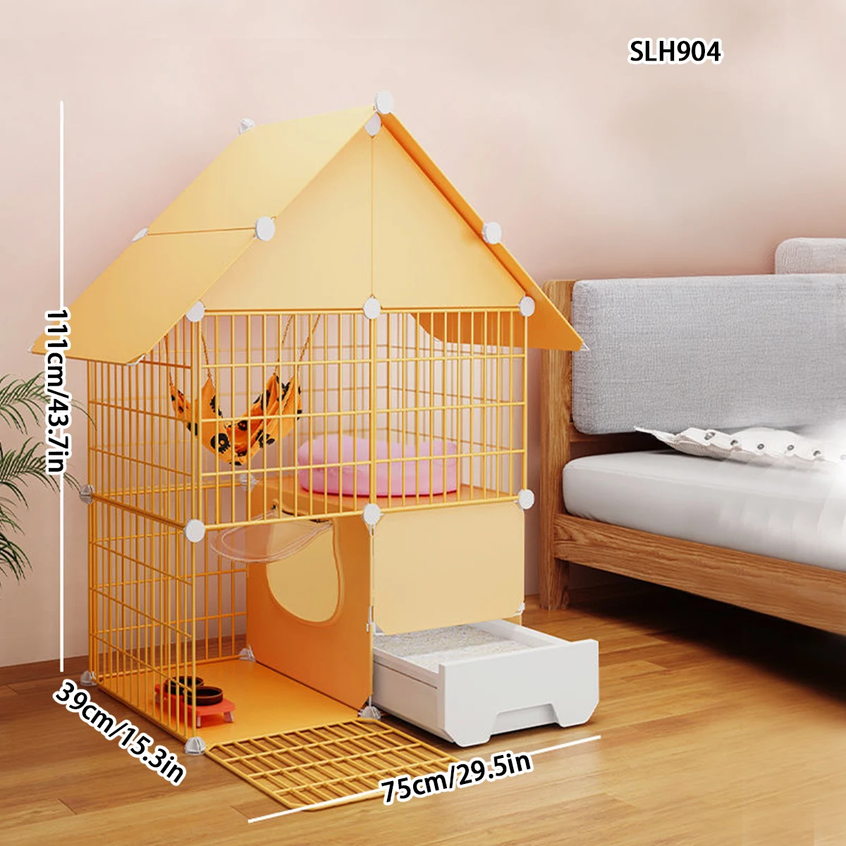 Roof-Style Cat Villa, Drawer-Type Cat Toilet, Indoor Multi-Layer Cat Enclosure, Assembled Cat House, Expandable Pet Cage
Roof-Style Cat Villa, Drawer-Type Cat Toilet, Indoor Multi-Layer Cat Enclosure, Assembled Cat House, Expandable Pet Cage
