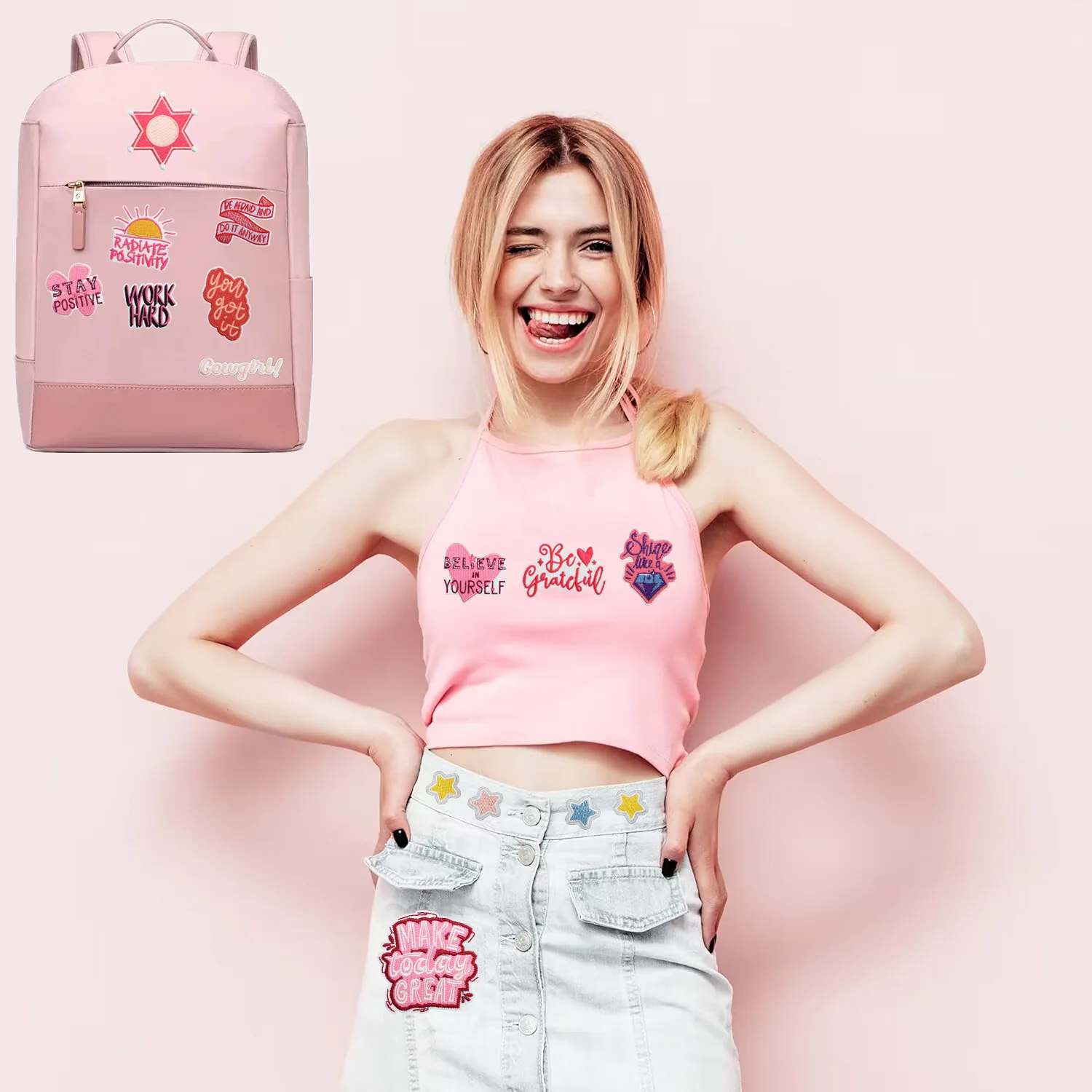 Positive Energy Embroidery Patch Ironing Solid Color Clothing Embroidery Cloth Patch Decorative Letter Patch 
Positive Energy Embroidery Patch Ironing Solid Color Clothing Embroidery Cloth Patch Decorative Letter Patch