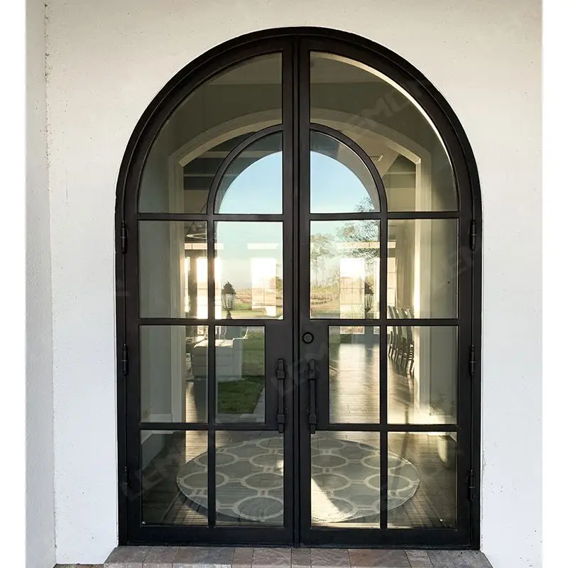Elegant decoration outdoor house wrought iron door high quality antique style custom design
Elegant decoration outdoor house wrought iron door high quality antique style custom design