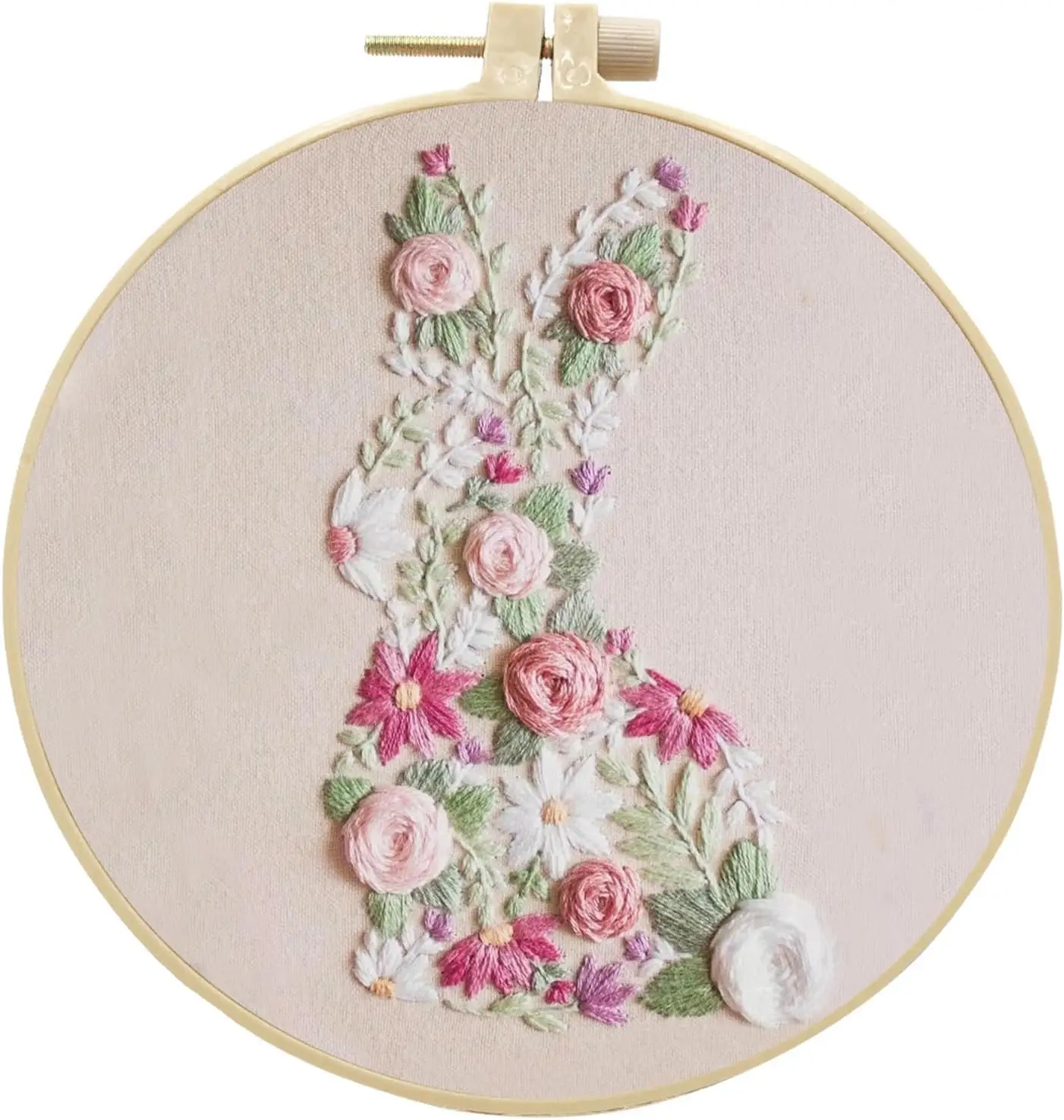 Easter Bunny Embroidery Kit for Beginners - Rabbit and Flower with Hoop Cross Stitch Set DIY Craft for Adults Sewing Art Craft
Easter Bunny Embroidery Kit for Beginners - Rabbit and Flower with Hoop Cross Stitch Set DIY Craft for Adults Sewing Art Craft