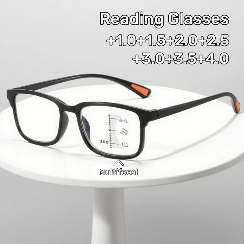 Men's and Women's Progressive Multifocal Presbyopia Glasses Fashion Square Frame Anti-blue Light Glasses Simple Reading Glasses
Men's and Women's Progressive Multifocal Presbyopia Glasses Fashion Square Frame Anti-blue Light Glasses Simple Reading Glasses