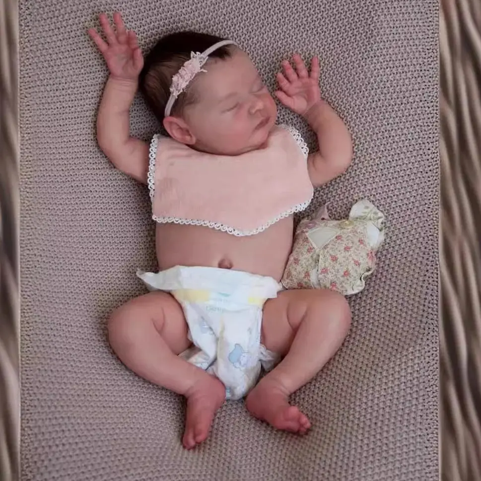 50CM Finished Laura Reborn Dolls Sleeping Lifelike Full Silicone Vinyl 3D Painted Skin Cute Newborn Toy Christmas Gift For Kids
50CM Finished Laura Reborn Dolls Sleeping Lifelike Full Silicone Vinyl 3D Painted Skin Cute Newborn Toy Christmas Gift For Kids