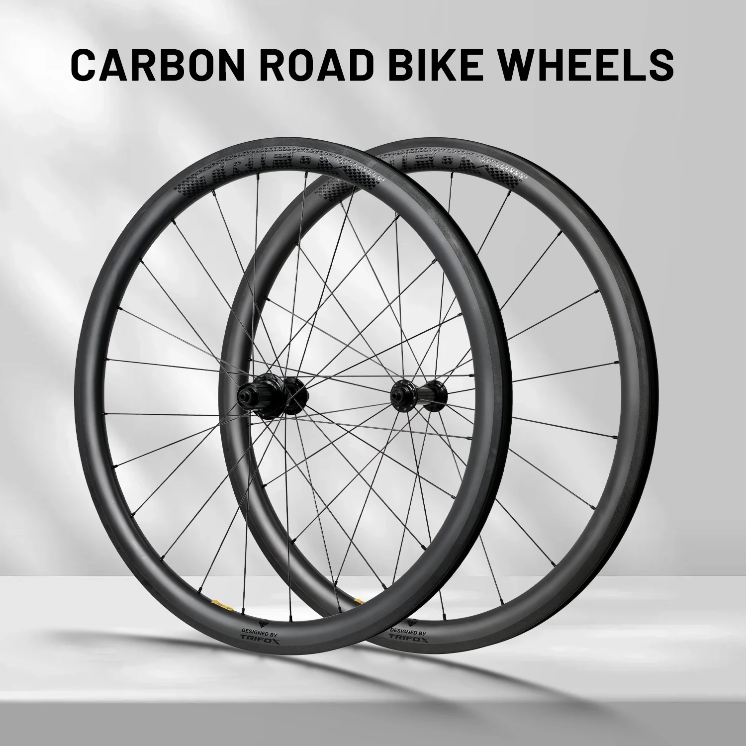 TRIFOX 700C Full Carbon Road Bike Wheelset Matte UD Clincher Rims, Quick Release Compatible with SHIMANO 8–11 Speed XDR 12 Speed
TRIFOX 700C Full Carbon Road Bike Wheelset Matte UD Clincher Rims, Quick Release Compatible with SHIMANO 8–11 Speed XDR 12 Speed