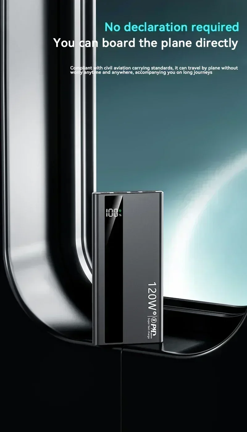 Lenovo 500000mAh 120W Portable Power Bank Large Capacity Super Fast Charge External Battery For Xiaomi Iphone 2026New Lenovo 500000mAh 120W Portable Power Bank Large Capacity Super Fast Charge External Battery For Xiaomi Iphone 2026New