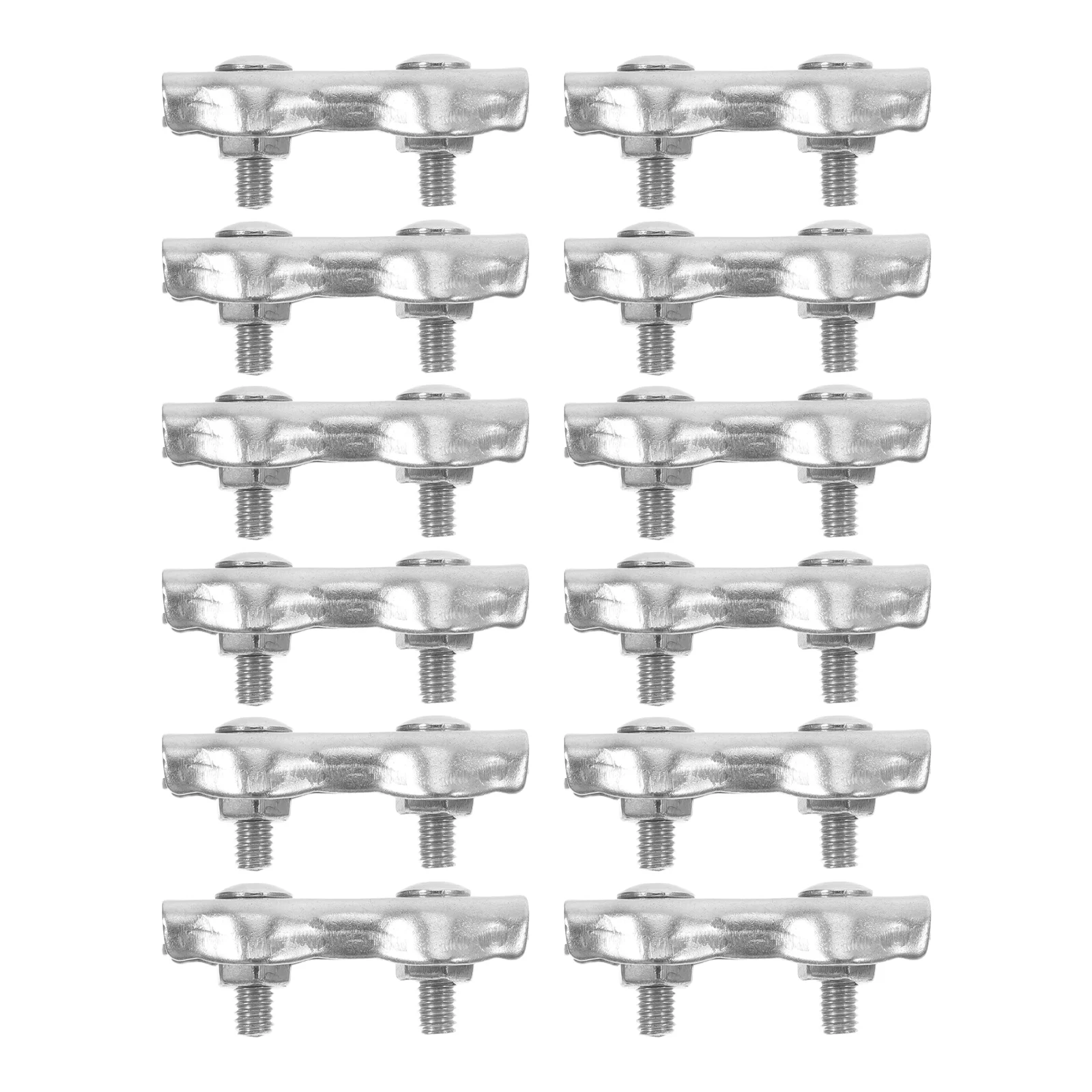 12 Pcs Wire Rope Chuck Clamp Electric Fence Accessories Cable Clips Metal Braided Stainless Steel
12 Pcs Wire Rope Chuck Clamp Electric Fence Accessories Cable Clips Metal Braided Stainless Steel