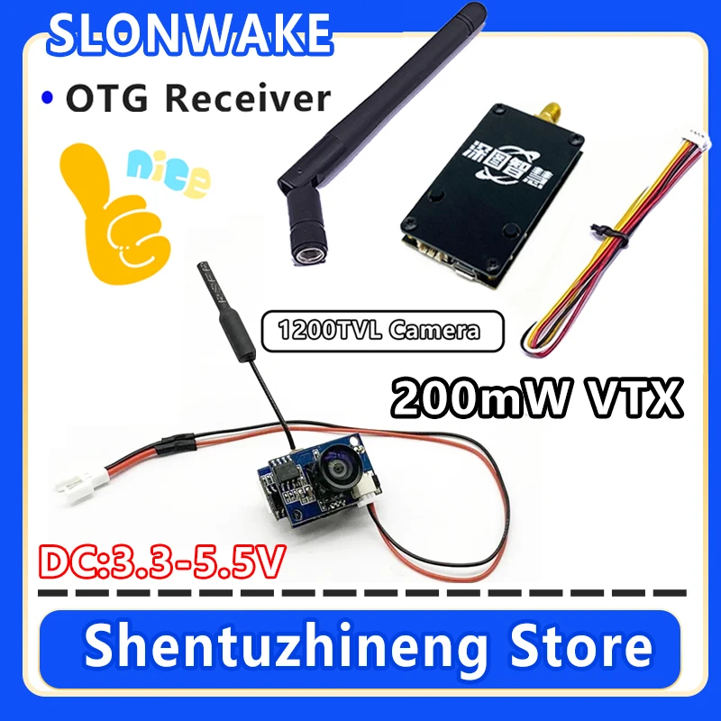 SLONWAKE 5,8G 48CH 1200TVL 1/4CMOS25mW 200mW камера передачи видео + приемник OTG для FPV квадрокоптера самолета 
SLONWAKE 5,8G 48CH 1200TVL 1/4CMOS25mW 200mW камера передачи видео + приемник OTG для FPV квадрокоптера самолета