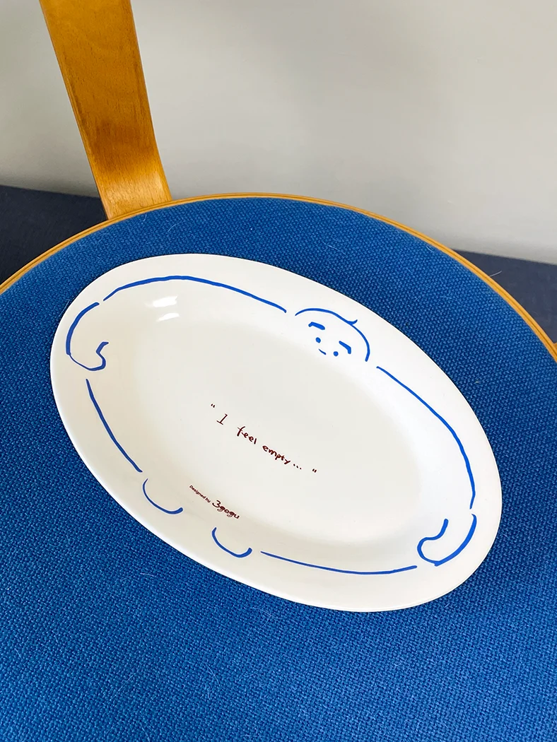 Hugging Plate Elliptical Cute Breakfast Plate Fruit Ins Tableware Ceramic Plate
Hugging Plate Elliptical Cute Breakfast Plate Fruit Ins Tableware Ceramic Plate