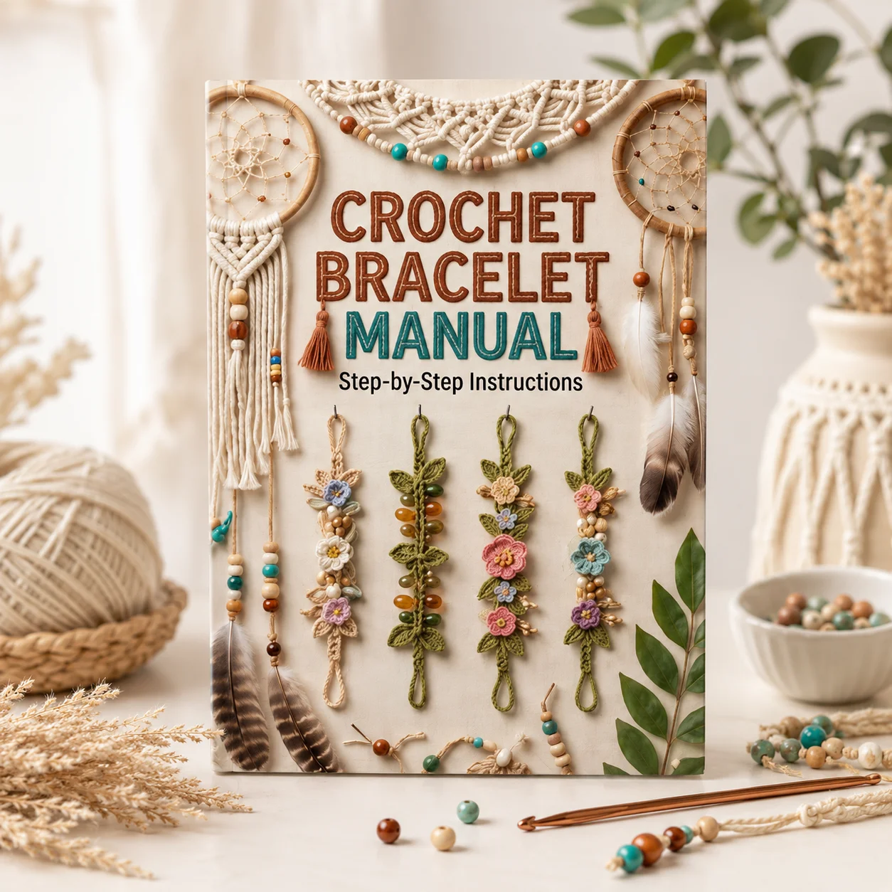 Crochet Bracelet Manual Step by Step Instructions Book DIY Handmade Bracelet Guide Beginner Pattern Workbook Boho Jewelry Gift
Crochet Bracelet Manual Step by Step Instructions Book DIY Handmade Bracelet Guide Beginner Pattern Workbook Boho Jewelry Gift