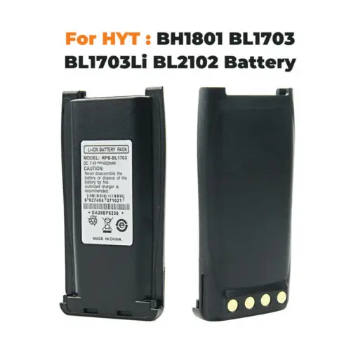 NEW 7.4v 1800mah Li-ion Battery Pack RPB-BL1703 for Radio Walkie Talkie HYT/Hytera TC-800M TC-700
NEW 7.4v 1800mah Li-ion Battery Pack RPB-BL1703 for Radio Walkie Talkie HYT/Hytera TC-800M TC-700
