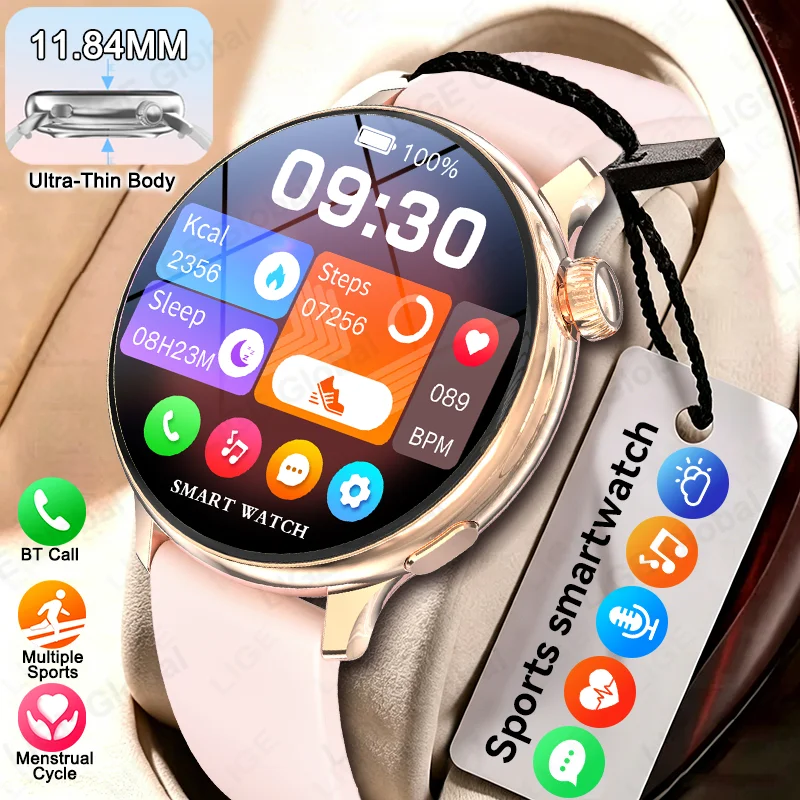 LIGE Ultra Thin Fashion Ladies Smart Watch Gift Women 1.27" Display Fitness Bracelet Bluetooth Call Smartwatch Custom Watch Face
LIGE Ultra Thin Fashion Ladies Smart Watch Gift Women 1.27" Display Fitness Bracelet Bluetooth Call Smartwatch Custom Watch Face