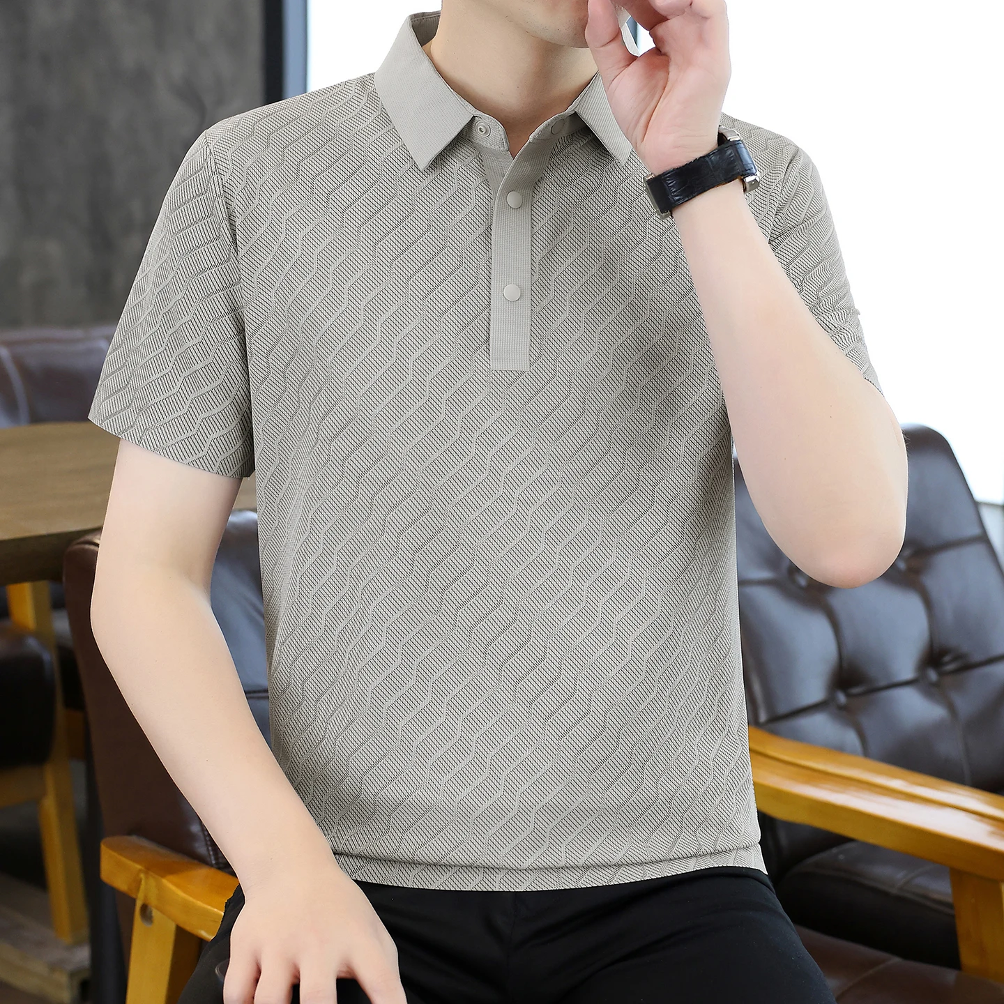 2026 Summer New Style Short-Sleeved Silk-Free POLO Shirt for Men - High-end Nylon Blend Quick-Drying Casual Collared Half-Sleeve
2026 Summer New Style Short-Sleeved Silk-Free POLO Shirt for Men - High-end Nylon Blend Quick-Drying Casual Collared Half-Sleeve