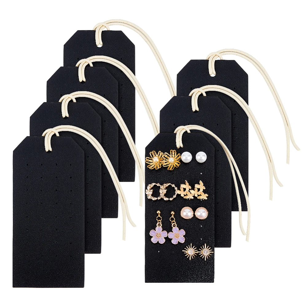 Portable PU Leather Earring Display Cards Earring Stud Hanging Jewelry Organizer Rectangle Black 11x5x0.2cm Hole: 1.2mm
Portable PU Leather Earring Display Cards Earring Stud Hanging Jewelry Organizer Rectangle Black 11x5x0.2cm Hole: 1.2mm
