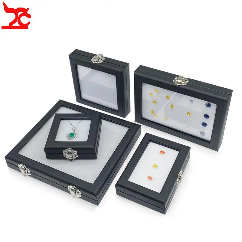 Premium Pu Leather Lockable Loose Diamond Gemstone Display Storage Box with Transparent Lid Gem Stone Presentation Case
Premium Pu Leather Lockable Loose Diamond Gemstone Display Storage Box with Transparent Lid Gem Stone Presentation Case