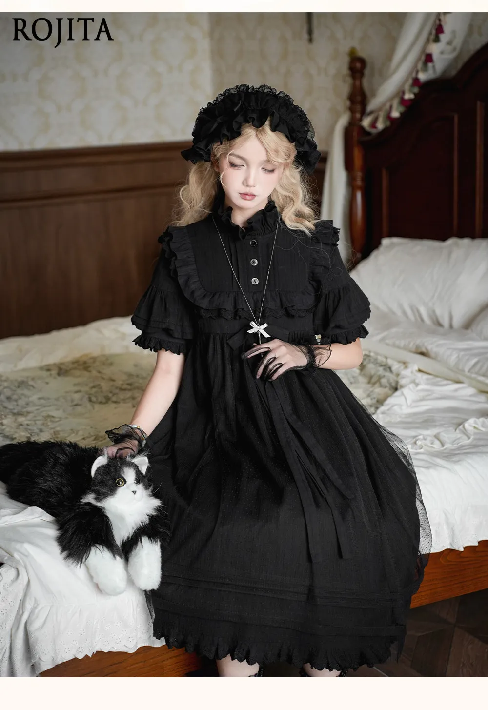 Japanese Lolita Homewear Pajamas Dresses for women 2026 Spring Summer New Ruffled Stand-up Collar Bubble Short Sleeve Dress
Japanese Lolita Homewear Pajamas Dresses for women 2026 Spring Summer New Ruffled Stand-up Collar Bubble Short Sleeve Dress