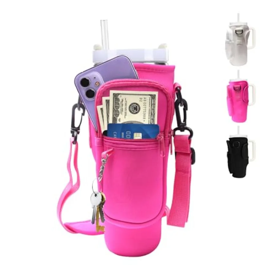 Water Bottle Carrier Bag with Strap for Stanley Cup/ with Phone Pocket, Neoprene Cross-Body Insulated Water Bottle Holder for T
Water Bottle Carrier Bag with Strap for Stanley Cup/ with Phone Pocket, Neoprene Cross-Body Insulated Water Bottle Holder for T