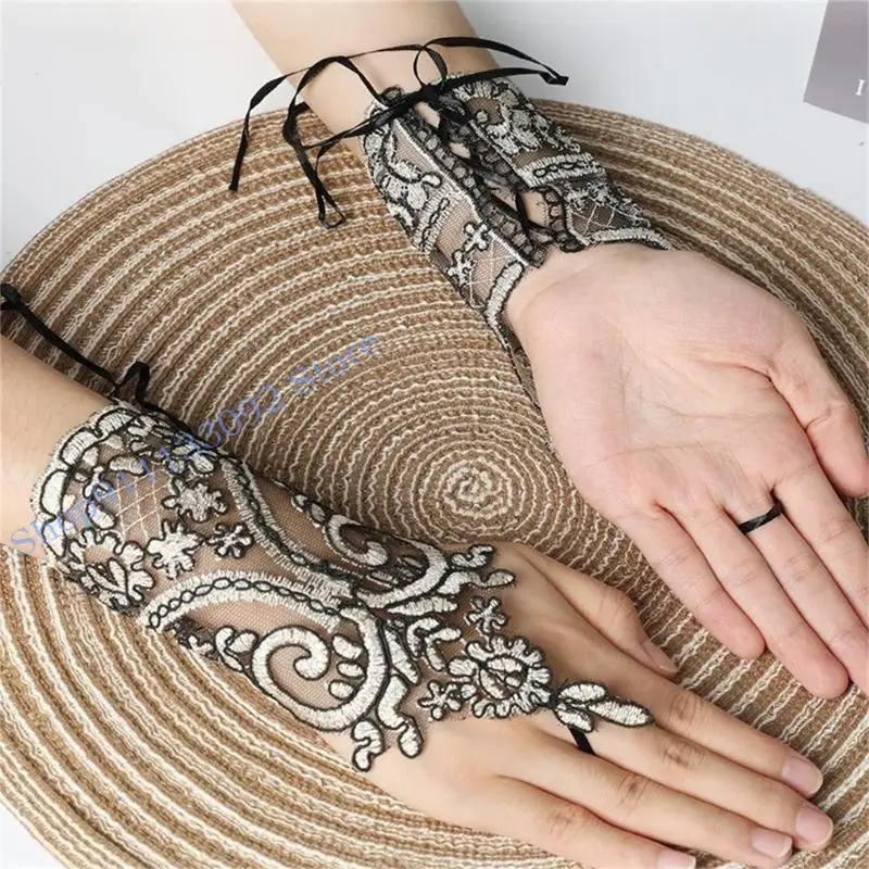 H9ED Wedding Party Женская вышивка кружевные перчатки готические регулируемые веревки Длинный браслет свадебный косплей для рук
H9ED Wedding Party Женская вышивка кружевные перчатки готические регулируемые веревки Длинный браслет свадебный косплей для рук