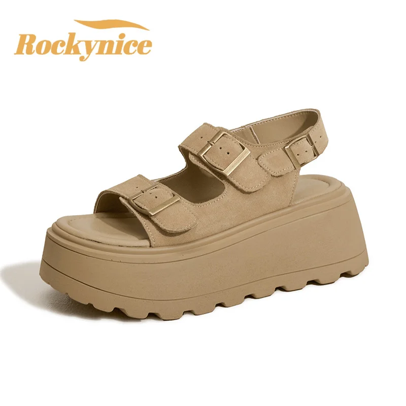 Женские босоножки на танкетке 7 см, новинка 2023 года, летняя мода, замшевая пляжная обувь на толстой платформе, женские массивные тапочки с пряжкой
Женские босоножки на танкетке 7 см, новинка 2023 года, летняя мода, замшевая пляжная обувь на толстой платформе, женские массивные тапочки с пряжкой