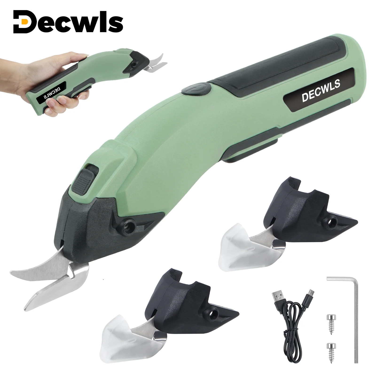 Новые беспроводные электрические ножницы, машинка для раскроя ткани, зарядка через USB, длительное время работы от батареи, для хлопчатобумажной ткани/кожи/ткани, инструменты для шитья, с 3 сменными насадками.
Новые беспроводные электрические ножницы, машинка для раскроя ткани, зарядка через USB, длительное время работы от батареи, для хлопчатобумажной ткани/кожи/ткани, инструменты для шитья, с 3 сменными насадками.