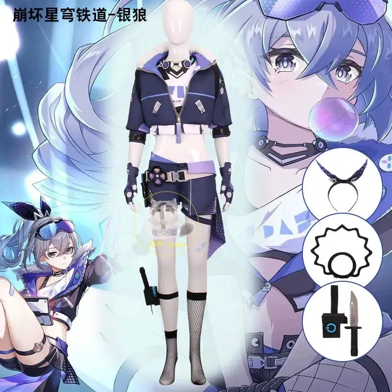 Сиси 2233Game Honkai Star Rail Косплей Униформа Серебряный Волк Парик Очки Костюм для Хэллоуина для W
Сиси 2233Game Honkai Star Rail Косплей Униформа Серебряный Волк Парик Очки Костюм для Хэллоуина для W