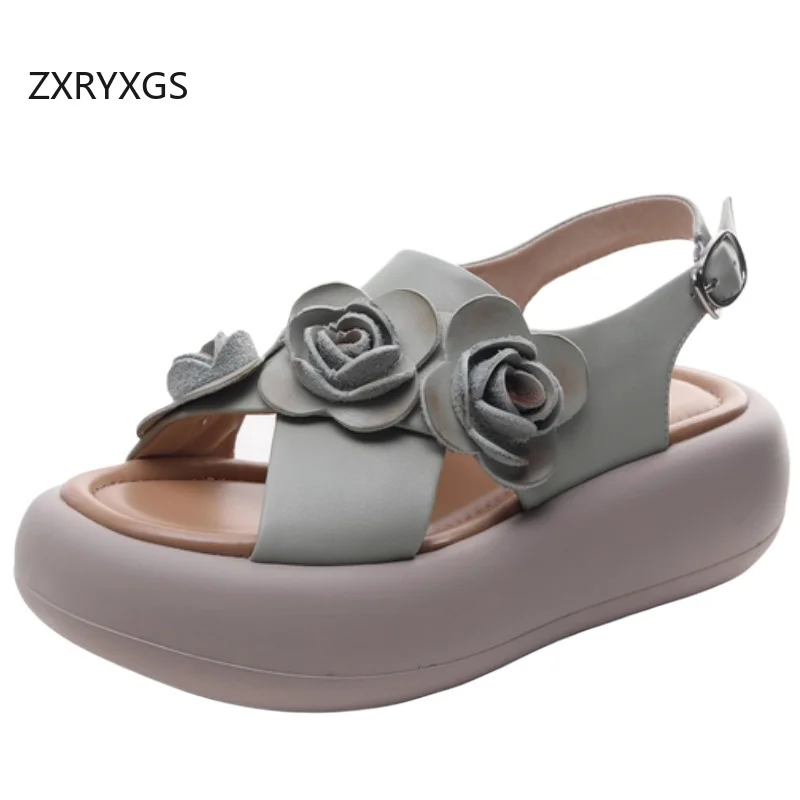 ZXRYXGS 2025 Summer Open Toe Premium Real Leather Classic Flowers Sandals Platform Height Increasing Shoes Women Fashion Sandals
ZXRYXGS 2025 Summer Open Toe Premium Real Leather Classic Flowers Sandals Platform Height Increasing Shoes Women Fashion Sandals