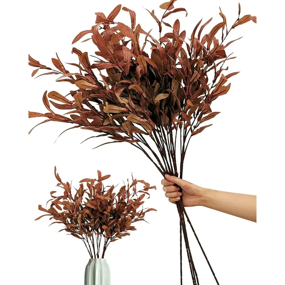 5Pcs Fall Artificial Olive Leaves, 37" Long Stems Silk Greenery Autumn Eucalyptus Leaves Fake Plant Spray for Home Tall Vase Ha
5Pcs Fall Artificial Olive Leaves, 37" Long Stems Silk Greenery Autumn Eucalyptus Leaves Fake Plant Spray for Home Tall Vase Ha
