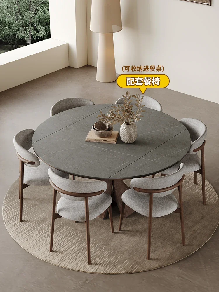 wood retractable dining table light luxury modern simple household small apartment wind square and round rock slab round table
wood retractable dining table light luxury modern simple household small apartment wind square and round rock slab round table
