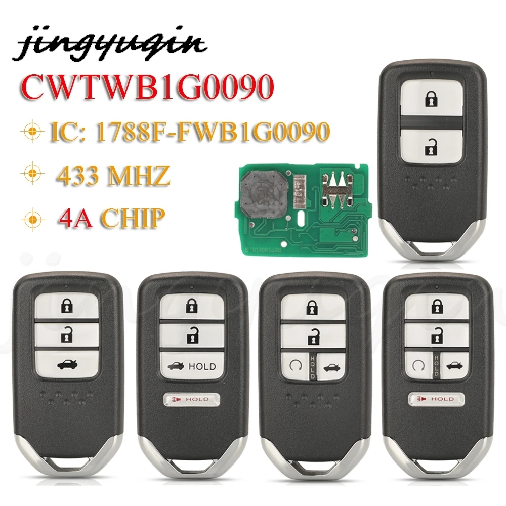 jingyuqin CWTWB1G0090 Car Keyless Smart Remote Key Fob 433MHz FSK 4A Chip For Honda Accord NEW Inspire Envix Accord Crider City
jingyuqin CWTWB1G0090 Car Keyless Smart Remote Key Fob 433MHz FSK 4A Chip For Honda Accord NEW Inspire Envix Accord Crider City