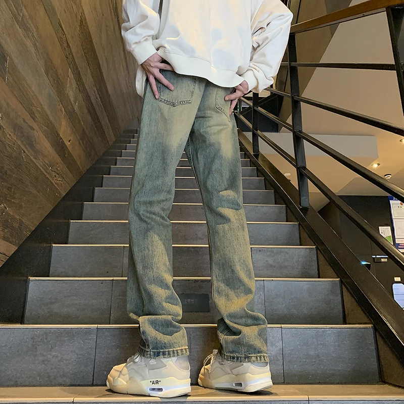 American Retro Workwear Jeans Men's Spring Autumn Trendy High Street Straight Loose Flared Pants Durable Wear Resistant
American Retro Workwear Jeans Men's Spring Autumn Trendy High Street Straight Loose Flared Pants Durable Wear Resistant