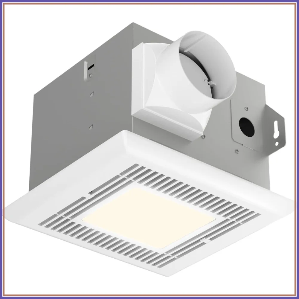 Quiet 70 CFM Bathroom Exhaust Fan with LED Light 4000K 600LM, Ceiling Mounted, Easy Install
Quiet 70 CFM Bathroom Exhaust Fan with LED Light 4000K 600LM, Ceiling Mounted, Easy Install