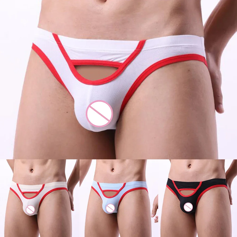 Men Sexy Briefs Underwear Breathable Trendy Low Waist Underpant Hollow Color Matching Panties Comfortable
Men Sexy Briefs Underwear Breathable Trendy Low Waist Underpant Hollow Color Matching Panties Comfortable