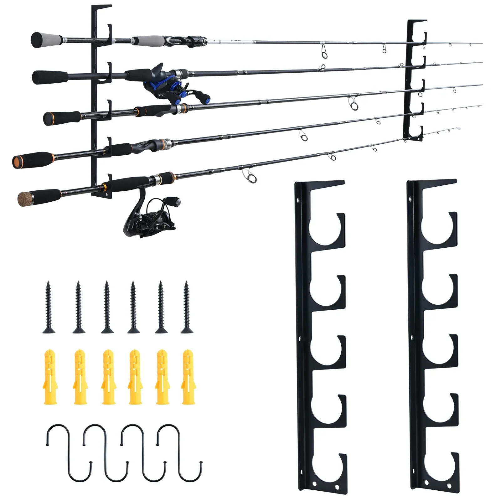 Goture 5 Fishing Rod Metal Holder Rod Holders Wall Mount Modular for Fishing Gear Bracket Wall Retainer Fishing Accessories
Goture 5 Fishing Rod Metal Holder Rod Holders Wall Mount Modular for Fishing Gear Bracket Wall Retainer Fishing Accessories