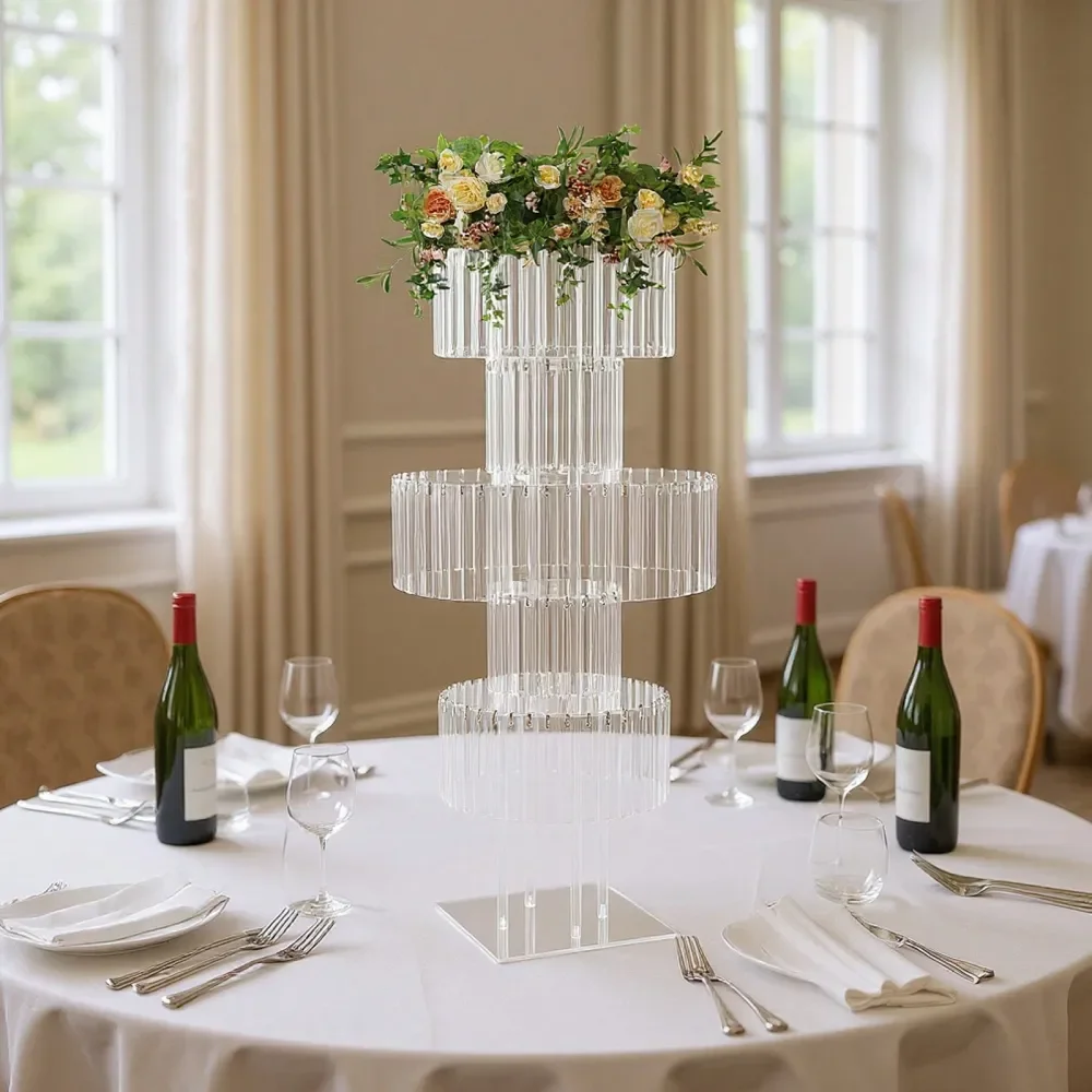 TierWedding Acrylic Crystal Flower Stand With Square Base, Wedding Table Centerpiece Flower Display Rack For Wedding Reception
TierWedding Acrylic Crystal Flower Stand With Square Base, Wedding Table Centerpiece Flower Display Rack For Wedding Reception