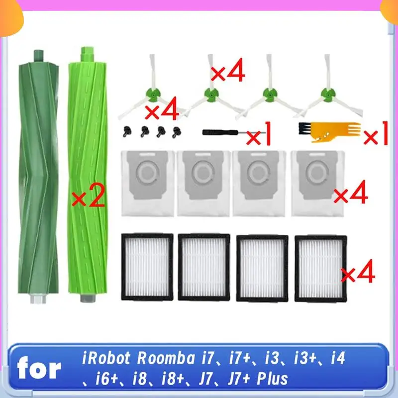 A23P For Irobot Roomba I7,I7+,I3,I3+,I4,I6+,I8,I8+,J7,J7+ Plus Robot Vacuum Roller Side Brush HEPA Filter Mop Pad Dust Bag
A23P For Irobot Roomba I7,I7+,I3,I3+,I4,I6+,I8,I8+,J7,J7+ Plus Robot Vacuum Roller Side Brush HEPA Filter Mop Pad Dust Bag