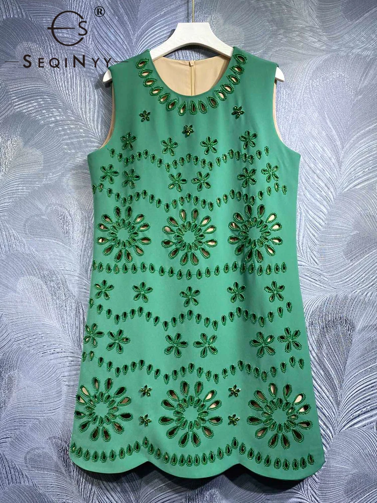 SEQINYY Vintage Vest Dress Mini Summer Spring New Fashion Design Women Runway Hollow Out Embroidery Flower Beading High Street
SEQINYY Vintage Vest Dress Mini Summer Spring New Fashion Design Women Runway Hollow Out Embroidery Flower Beading High Street