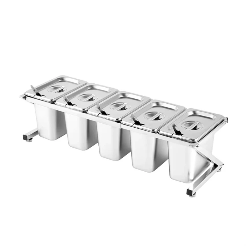 Restaurant Fruit Salad Preparation Station Metal Kitchen Supplies Seasoning Box Vanilla Dressing Beverage Accessories Set
Restaurant Fruit Salad Preparation Station Metal Kitchen Supplies Seasoning Box Vanilla Dressing Beverage Accessories Set