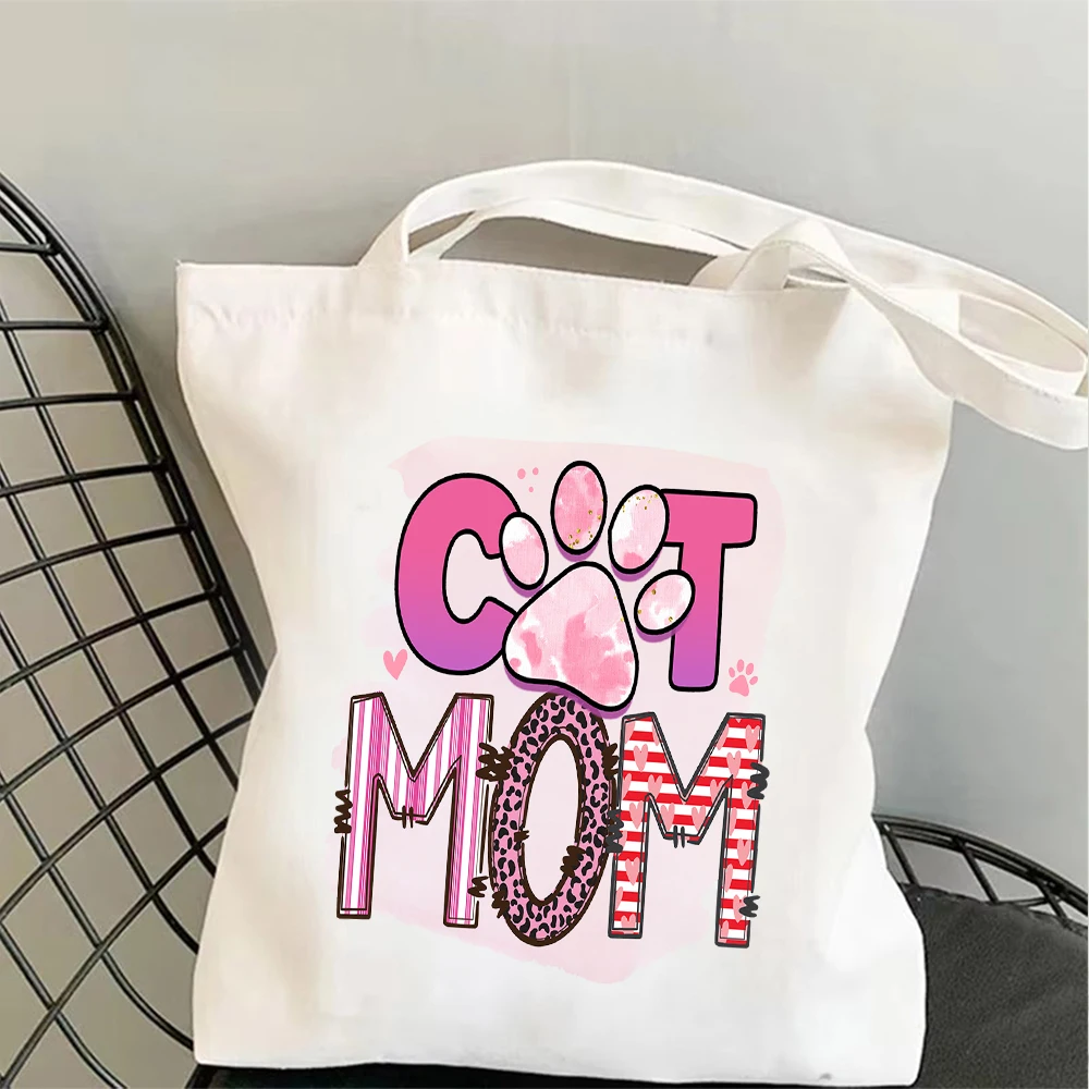CAT MOM & CAT MAMA Mix Plaid Leopard Paw Print Canvas Tote Bag Casual Multipurpose Shopper Bag For Pet Parent
CAT MOM & CAT MAMA Mix Plaid Leopard Paw Print Canvas Tote Bag Casual Multipurpose Shopper Bag For Pet Parent