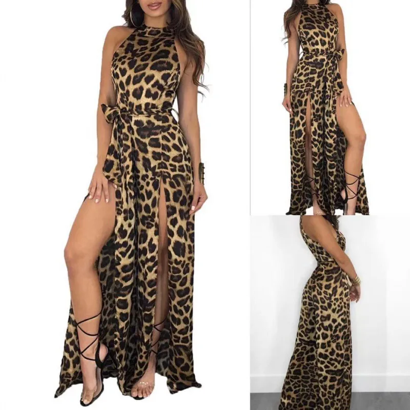 Women's 2026 New Sexy Summer Leopard Print Sleeveless Tie Waist Maxi Slit Jumpsuit for Party & Night Out
Women's 2026 New Sexy Summer Leopard Print Sleeveless Tie Waist Maxi Slit Jumpsuit for Party & Night Out