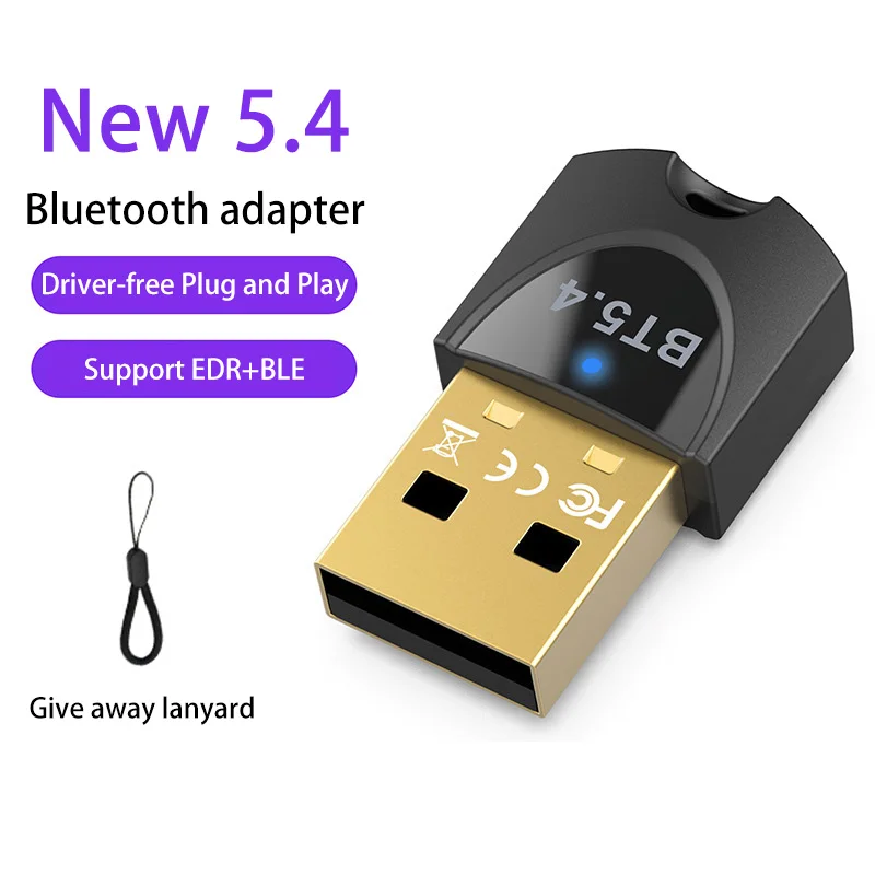 USB Wireless Bluetooth Adapter Bluetooth 5.4 for PC Dongle Adaptador Wireless Mouse Keyborad Music Audio Receiver USB Transmitt
USB Wireless Bluetooth Adapter Bluetooth 5.4 for PC Dongle Adaptador Wireless Mouse Keyborad Music Audio Receiver USB Transmitt