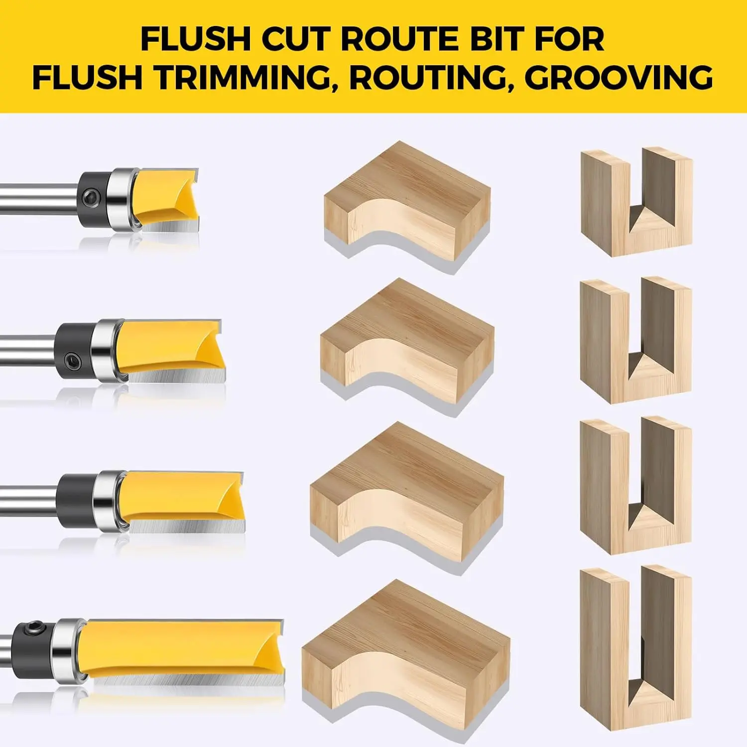 Flush Trim Router Bit With Bearing Woodworking Milling Cutter Tool Parts Power Tool Accessories For Grooving Trimming fresas
Flush Trim Router Bit With Bearing Woodworking Milling Cutter Tool Parts Power Tool Accessories For Grooving Trimming fresas